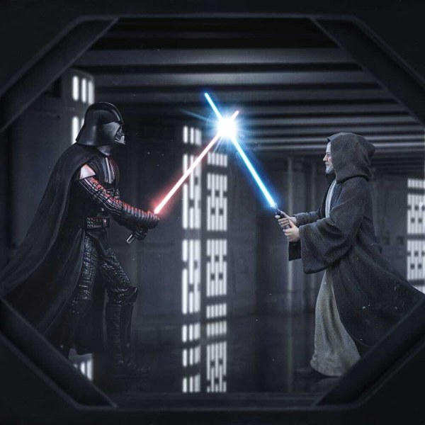 Estatuilla de Star Wars 1/10 Art Scale Darth Vader Vs Obi-Wan Kenobi (Exclusivo CCXP 2025) 24 cm