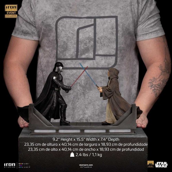 Estatuilla de Star Wars 1/10 Art Scale Darth Vader Vs Obi-Wan Kenobi (Exclusivo CCXP 2025) 24 cm