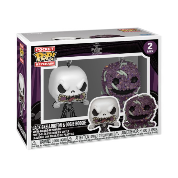 Pack de 2 llaveros Pocket Pop Jack y Oogie Boogie - Disney Pesadilla antes Navidad