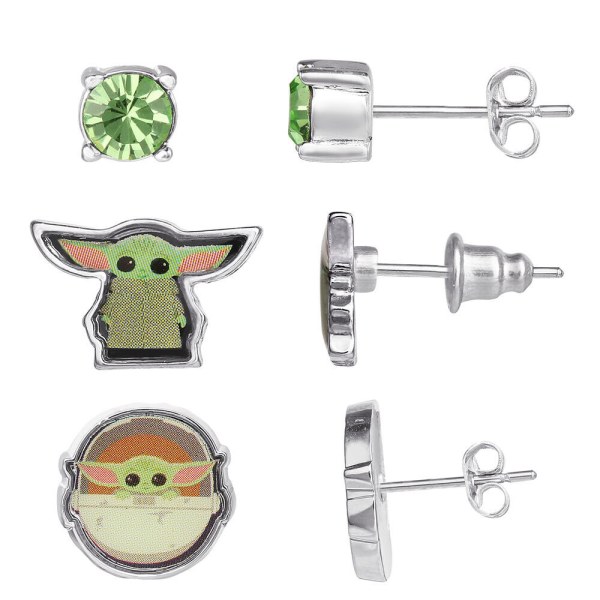Juego de 3 pares de pendientes Baby Yoda Star Wars