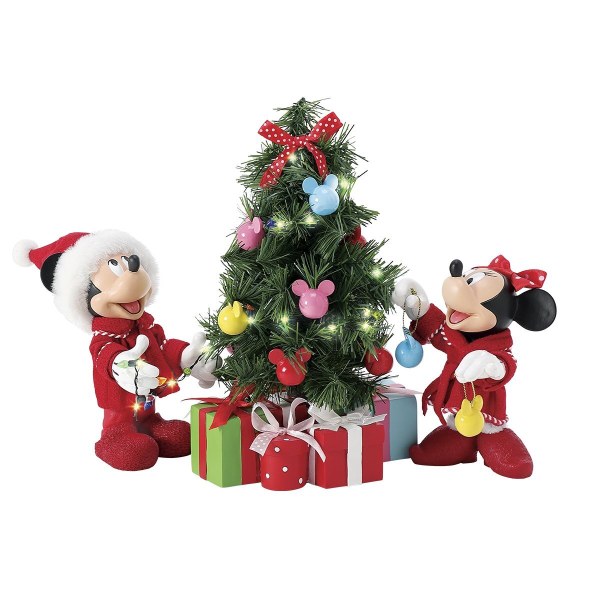 DECORACIÓN DE MICKEY Y MINNIE MOUSE - DISNEY DEPARTMENT 56