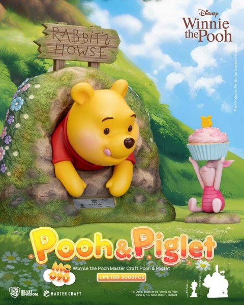 Estatuilla de Winnie the Pooh y Piglet de Disney Master Craft, 33 cm