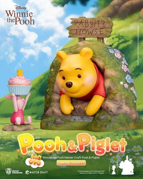 Estatuilla de Winnie the Pooh y Piglet de Disney Master Craft, 33 cm