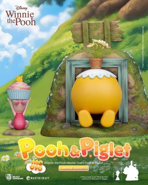 Estatuilla de Winnie the Pooh y Piglet de Disney Master Craft, 33 cm