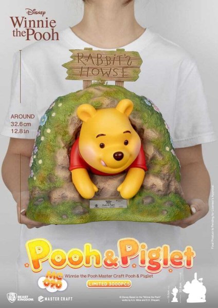 Estatuilla de Winnie the Pooh y Piglet de Disney Master Craft, 33 cm