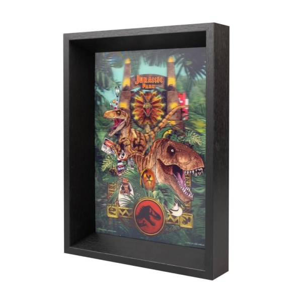 Impresión lenticular enmarcada de Jurassic Park