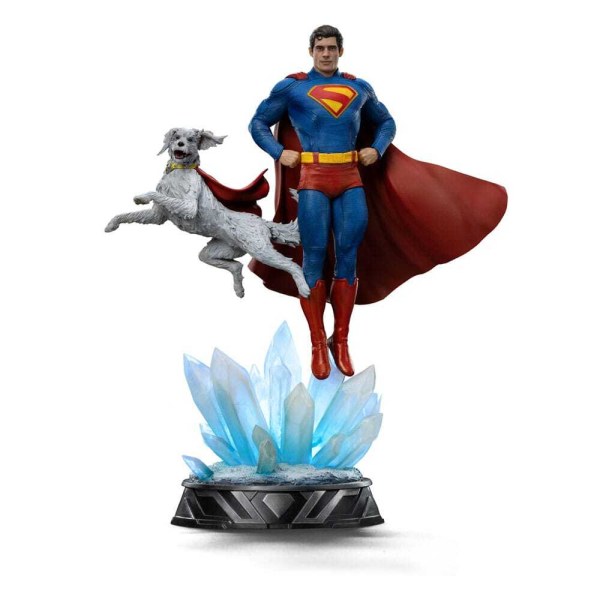 Art Scale Superman y Krypto 32 cm - Iron Studios Superman Legacy