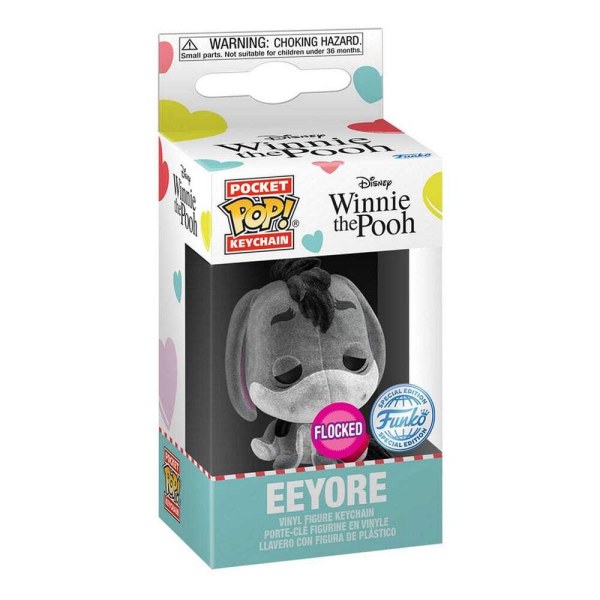 Llavero POP! de bolsillo: Winnie the Pooh - Ígor con corazón (flocado)