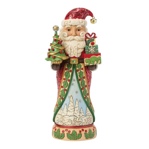 Cascanueces de Papá Noel rojo y verde - Jim Shore