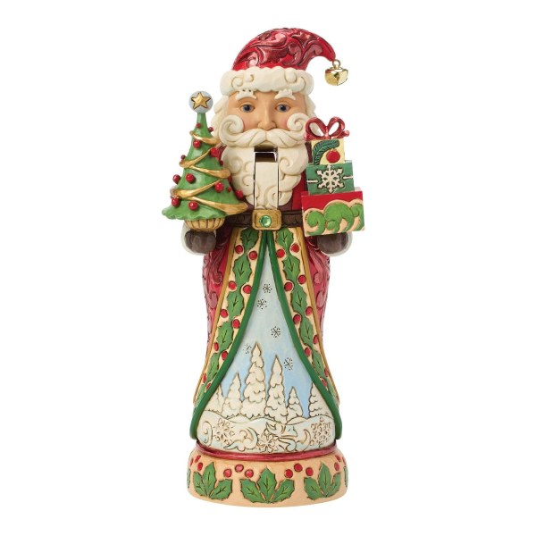 Cascanueces de Papá Noel rojo y verde - Jim Shore