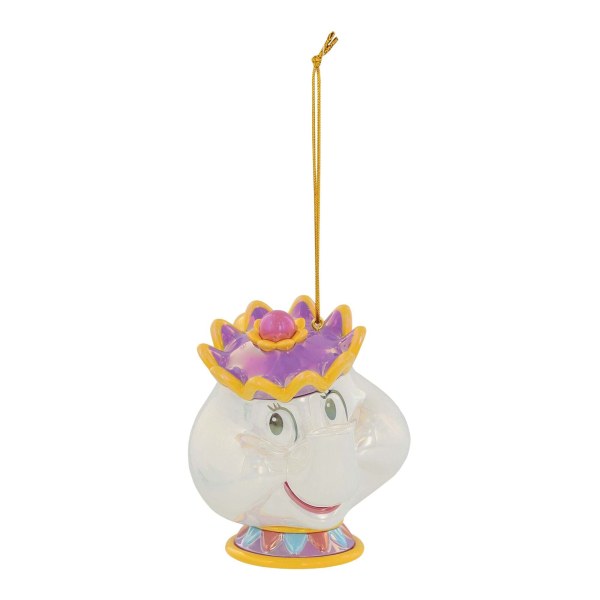 ADORNO IRIDISCENTE DE PVC DE LA SRA. POTTS - DISNEY DEPARTMENT 56