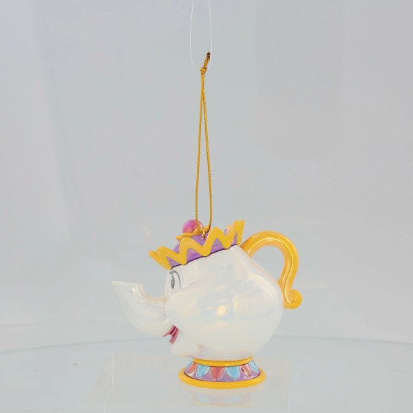 ADORNO IRIDISCENTE DE PVC DE LA SRA. POTTS - DISNEY DEPARTMENT 56