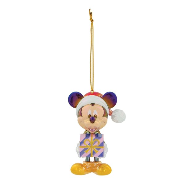 ADORNO DE PVC IRIDISCENTE DE MICKEY MOUSE DE NAVIDAD - DISNEY DEPARTMENT 56