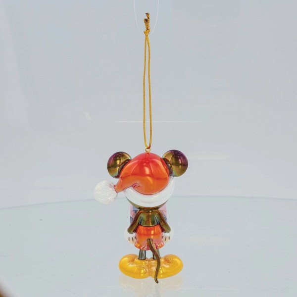 ADORNO DE PVC IRIDISCENTE DE MICKEY MOUSE DE NAVIDAD - DISNEY DEPARTMENT 56