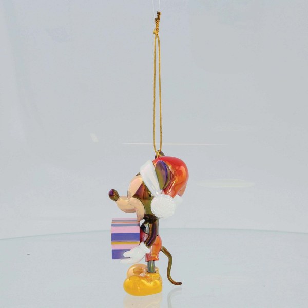ADORNO DE PVC IRIDISCENTE DE MICKEY MOUSE DE NAVIDAD - DISNEY DEPARTMENT 56
