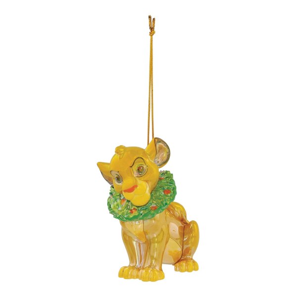 adorno de PVC iridiscente Simba corona de Navidad - DISNEY DEPARTMENT 56
