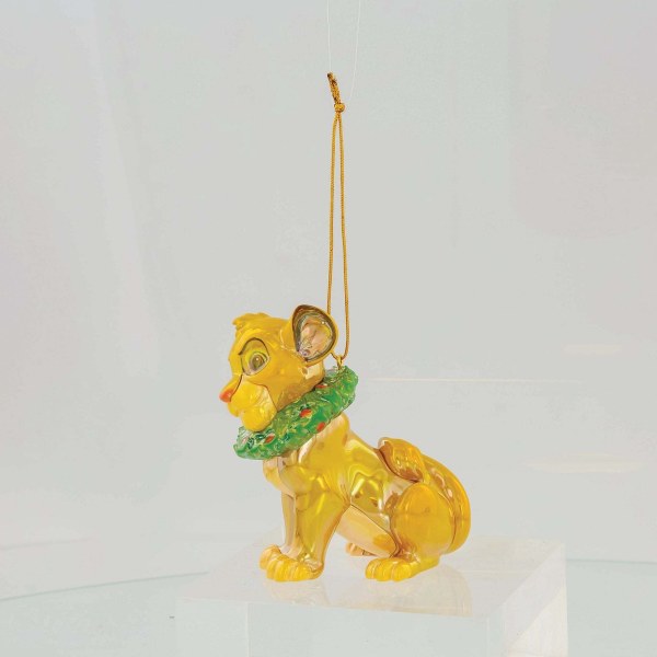 adorno de PVC iridiscente Simba corona de Navidad - DISNEY DEPARTMENT 56