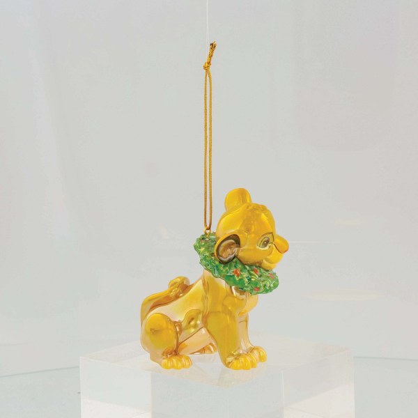 adorno de PVC iridiscente Simba corona de Navidad - DISNEY DEPARTMENT 56