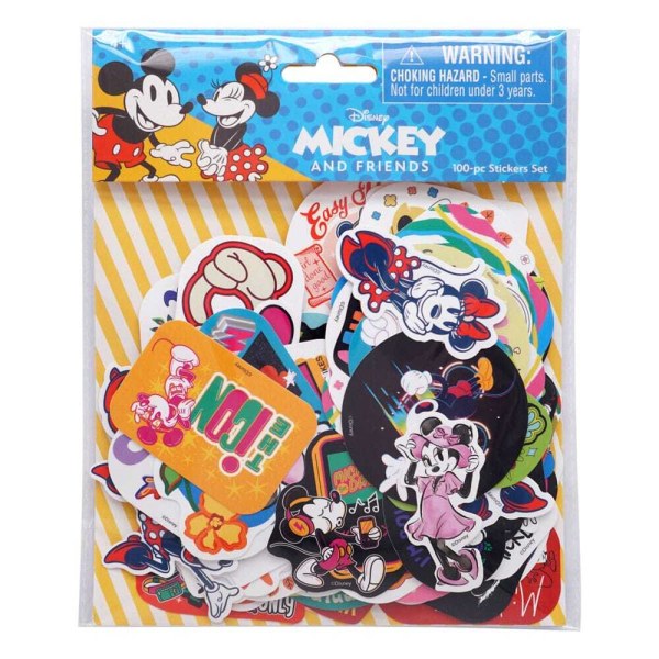 Pack de 100 pegatinas de Mickey y Minnie de Disney