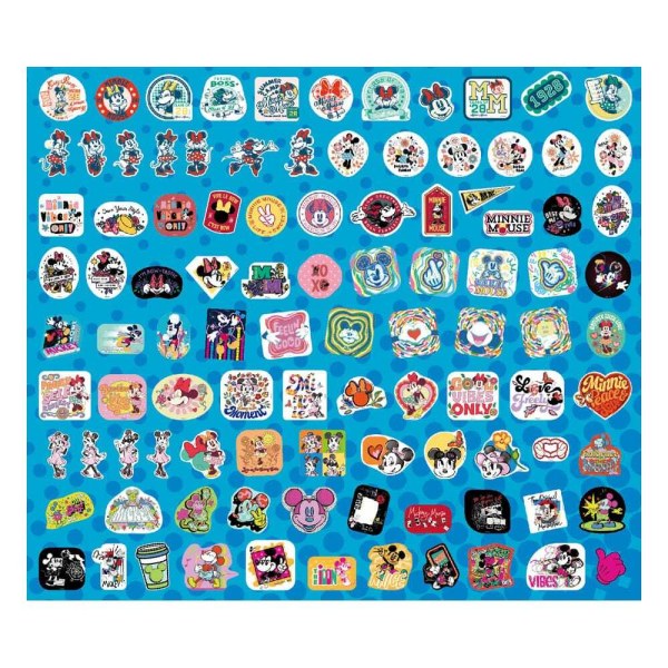 Pack de 100 pegatinas de Mickey y Minnie de Disney