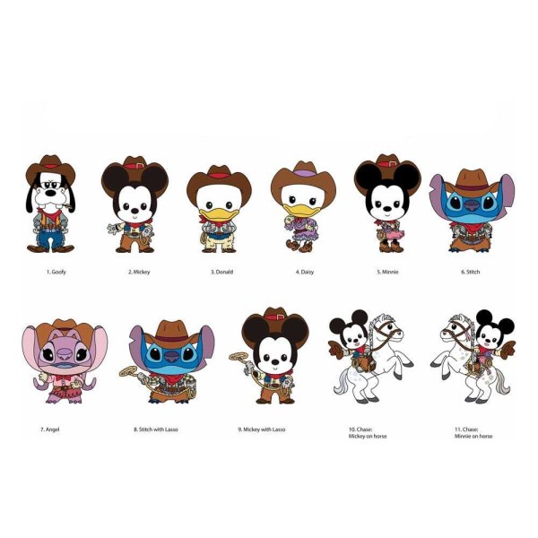 Llavero 3D estilo western, serie 72, bolsa misterio - Disney Classic