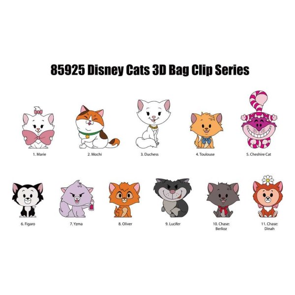 Llavero 3D de gatos serie 69, bolsa misterio - Disney