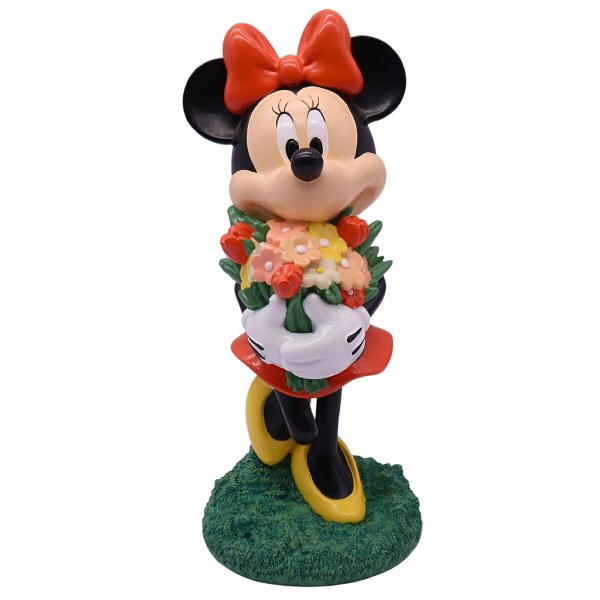 Estatua para jardín de Minnie con flores – Disney Mickey y amigos