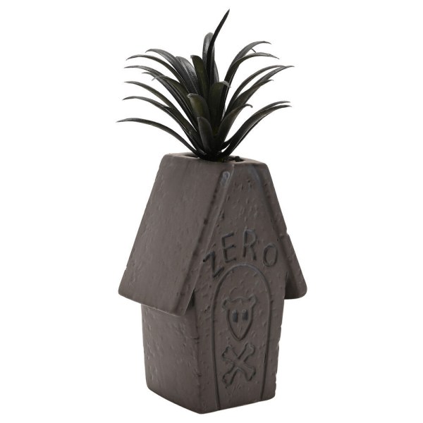 Maceta con forma de ataúd de Zero de Pesadilla Nightmare Before Christmas de Disney con planta artificial.