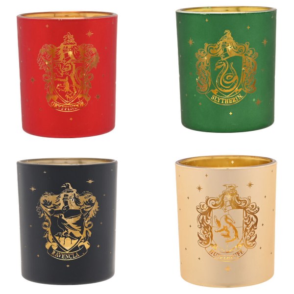 Juego de 4 portavelas de casas - Harry Potter