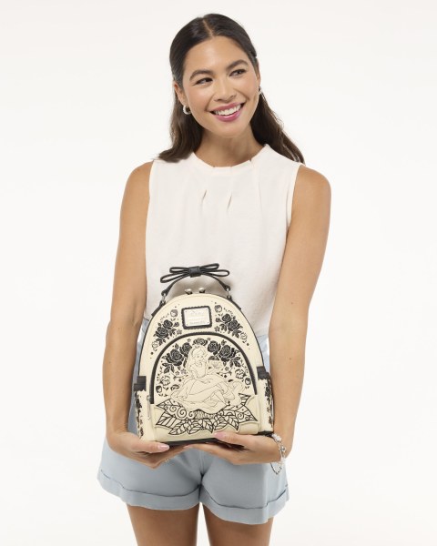 Mini Mochila floral bordada de Alicia en el País de las Maravillas - Disney Loungefly
