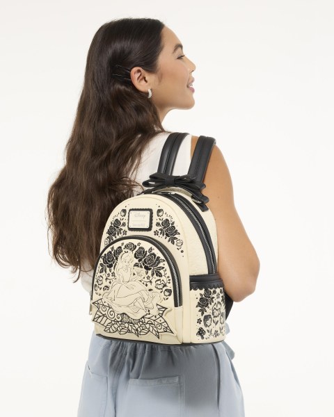 Mini Mochila floral bordada de Alicia en el País de las Maravillas - Disney Loungefly