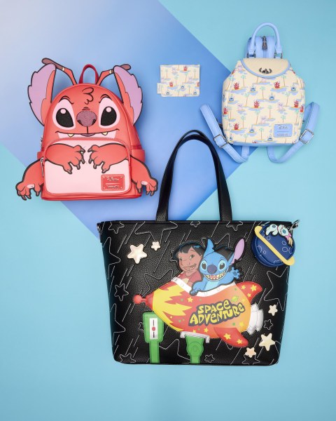 Portatarjetas de Stitch , Angel y Leroy - Disney Loungefly Lilo & Stitch