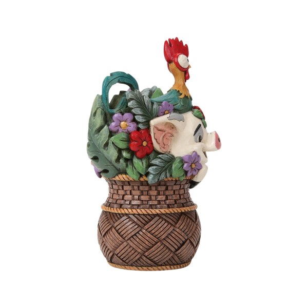 Cesta de flores Pua y Hei Hei Vaiana - Disney Traditions