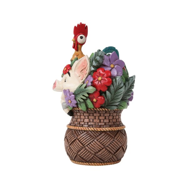 Cesta de flores Pua y Hei Hei Vaiana - Disney Traditions