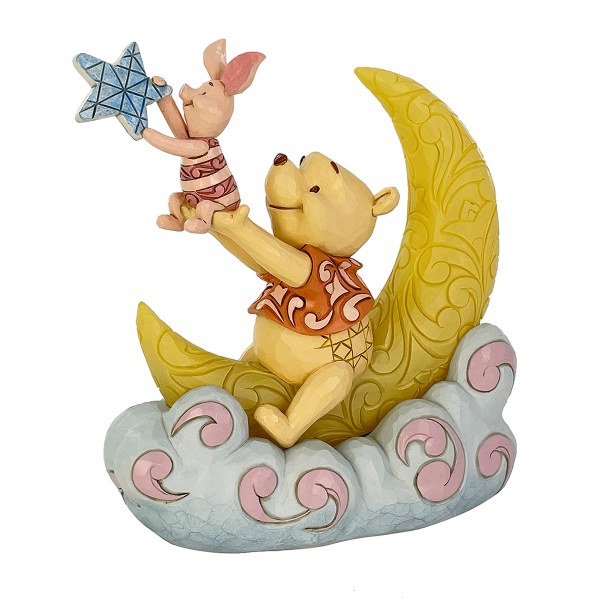 Winnie the Pooh y Piglet en una luna LED - Disney Traditions