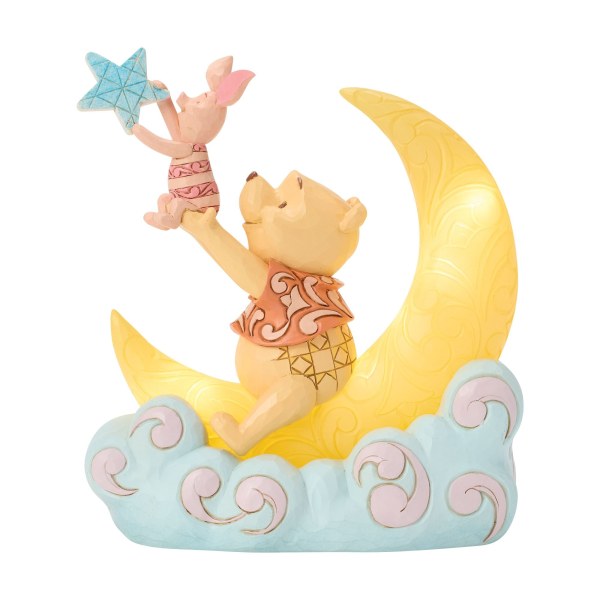 Winnie the Pooh y Piglet en una luna LED - Disney Traditions