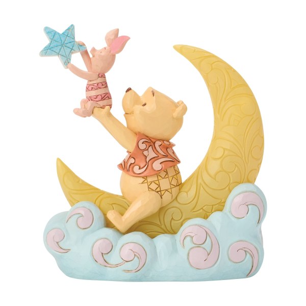 Winnie the Pooh y Piglet en una luna LED - Disney Traditions