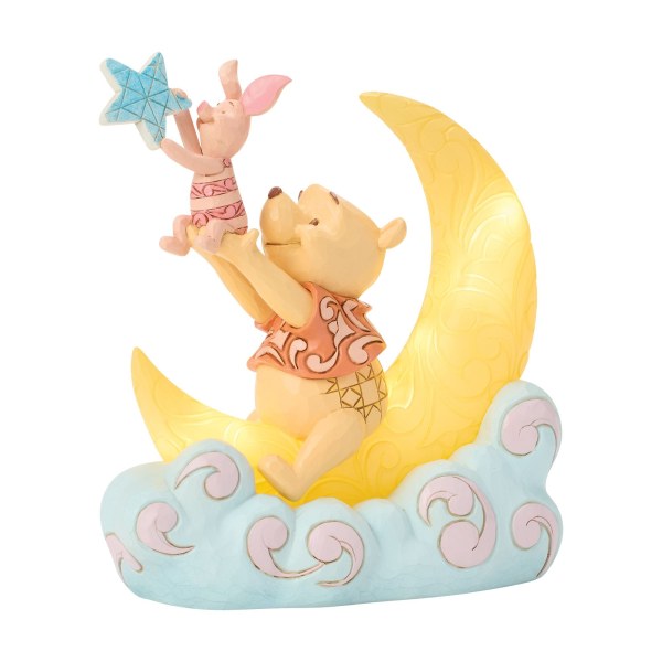 Winnie the Pooh y Piglet en una luna LED - Disney Traditions