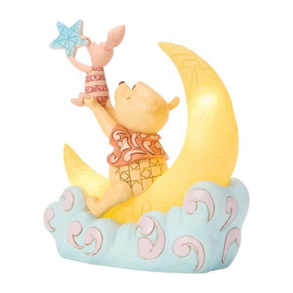 Winnie the Pooh y Piglet en una luna LED - Disney Traditions