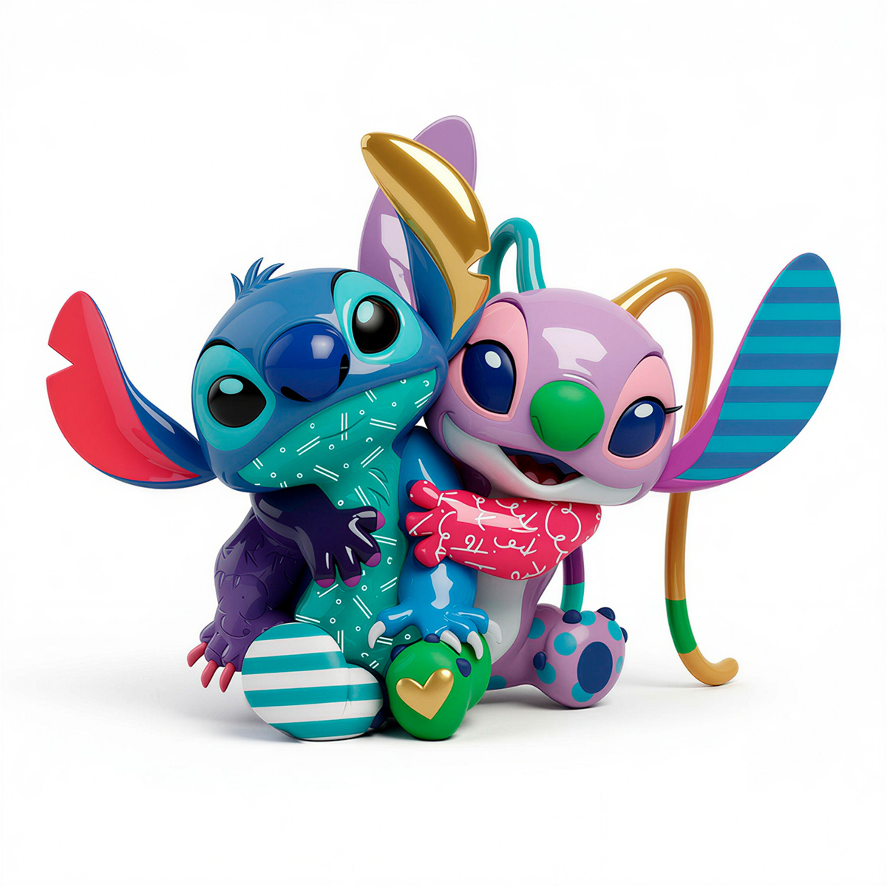 Stitch y Angel Love - Disney Britto