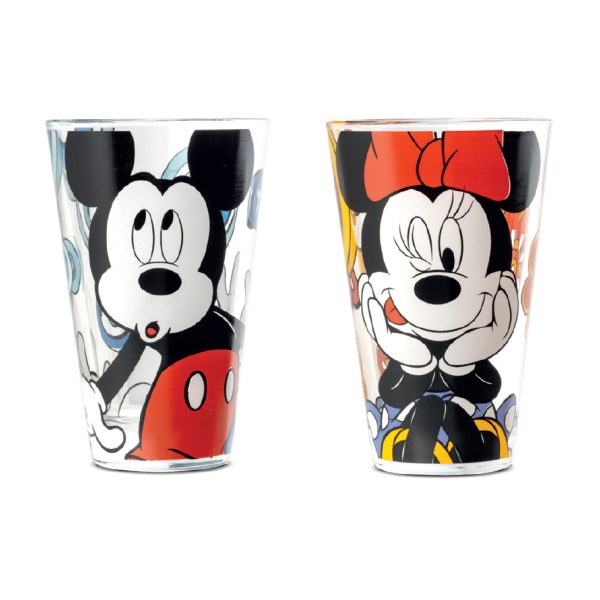 Juego de 2 vasos de 310 ml de Mickey y Minnie - Egan Disney Home