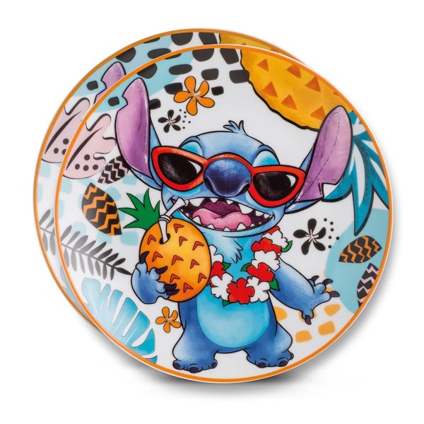 Juego de 2 platos de postre Stitch blanco - Egan Disney Home