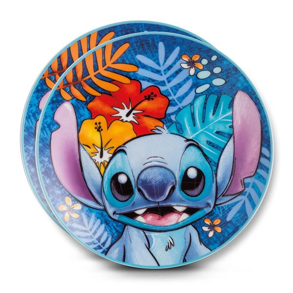 Juego de 2 platos de postre Stitch azul - Egan Disney Home