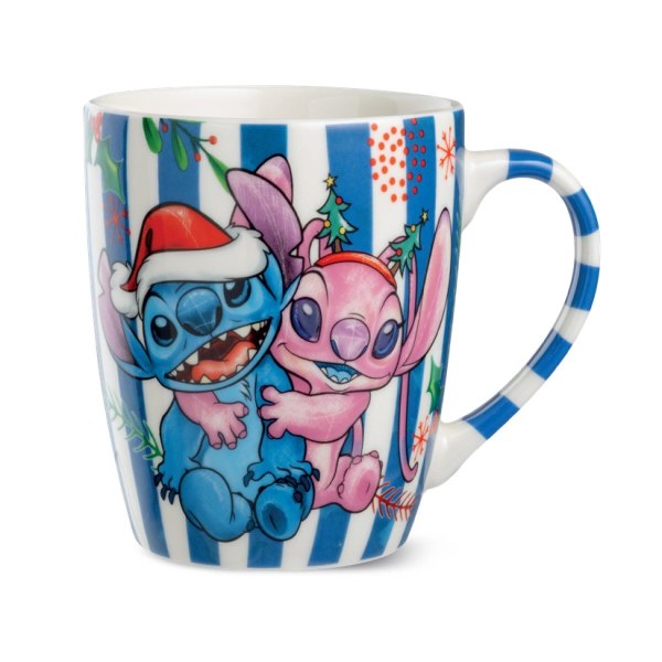 Taza Stitch & Angel Navidad azul 450ml - Egan Disney Home