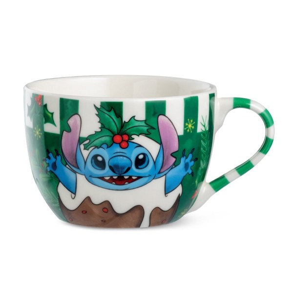 Taza de desayuno Stitch Navidad verde 520 ml - Egan Disney Home