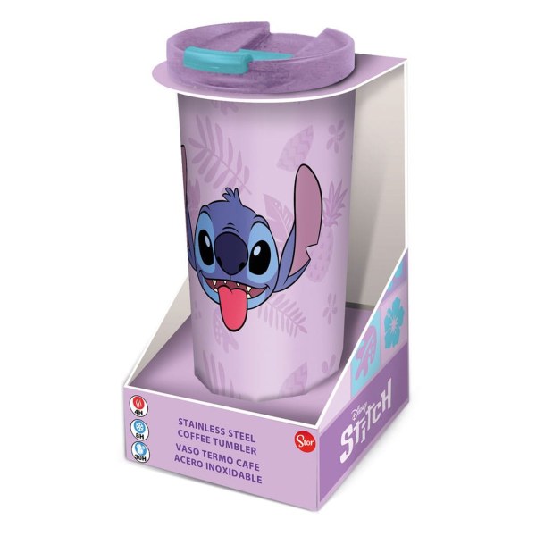 Taza de Viaje Aislante de Acero Inoxidable Stitch Palms - Lilo & Stitch