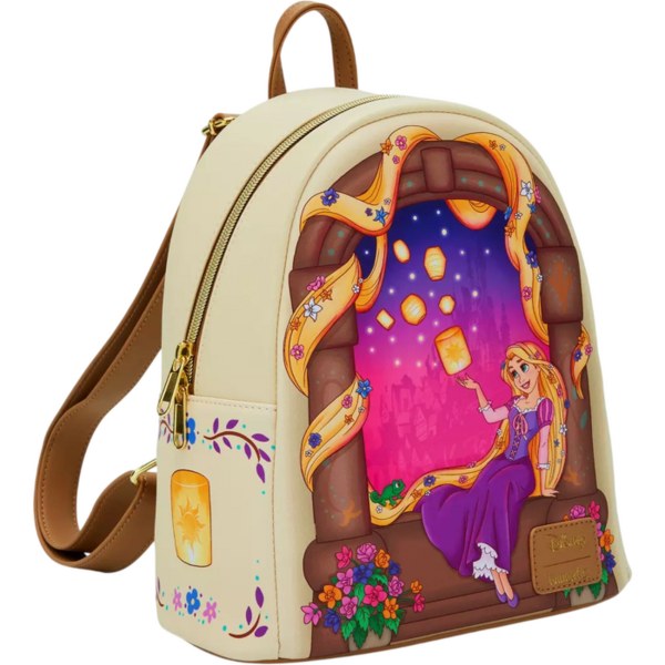 Mochila Loungefly Disney Enredados Rapunzel con escena de linternas 26cm