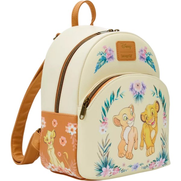 Mochila Loungefly Disney El Rey León Simba y Nala Floral 26cm