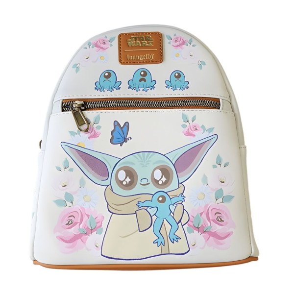 Mochila Grogu con Ranas y Ribete Marrón - Loungefly Star Wars