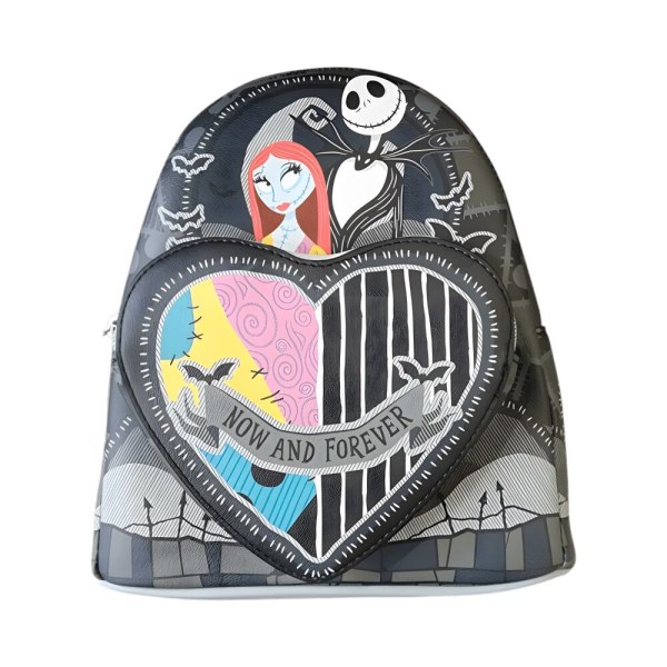 Mochila Loungefly The Nightmare Before Christmas Jack & Sally Split Heart 26cm